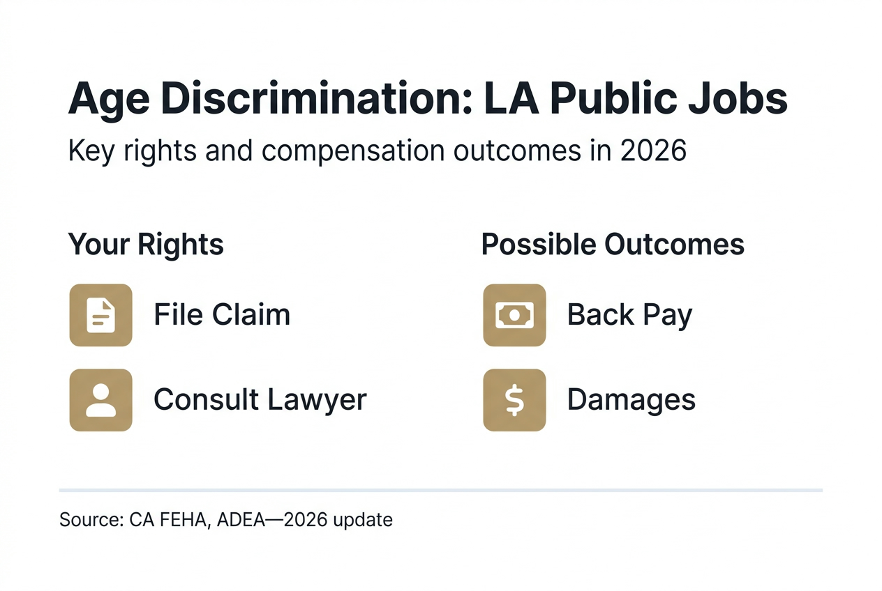 Infographic summarizing age discrimination rights and outcomes