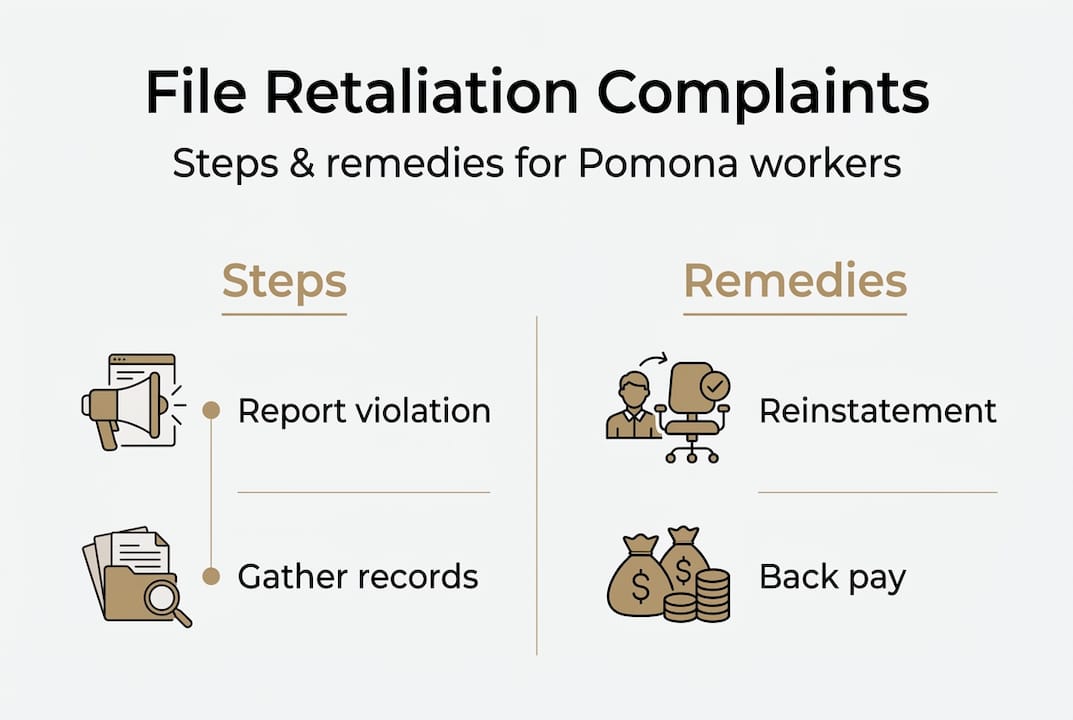 Infographic Pomona retaliation process and remedies