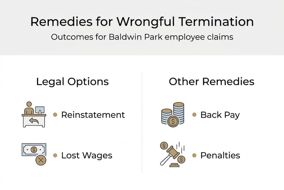Infographic on wrongful termination legal remedies
