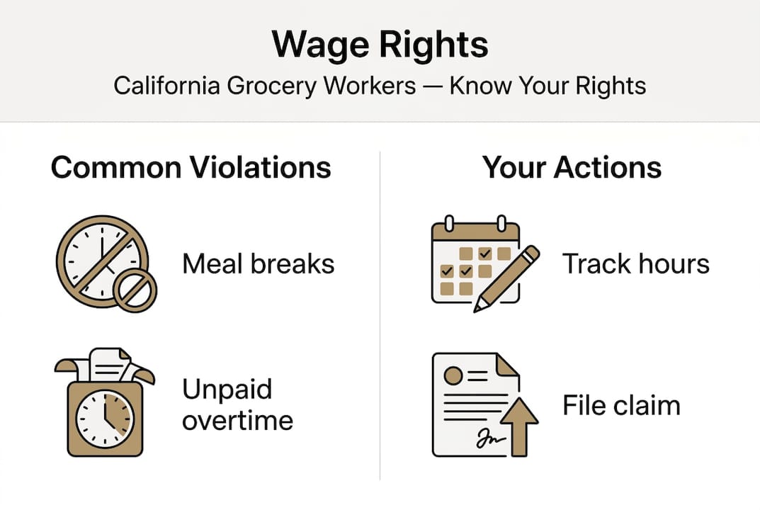 Infographic on California wage rights and violations