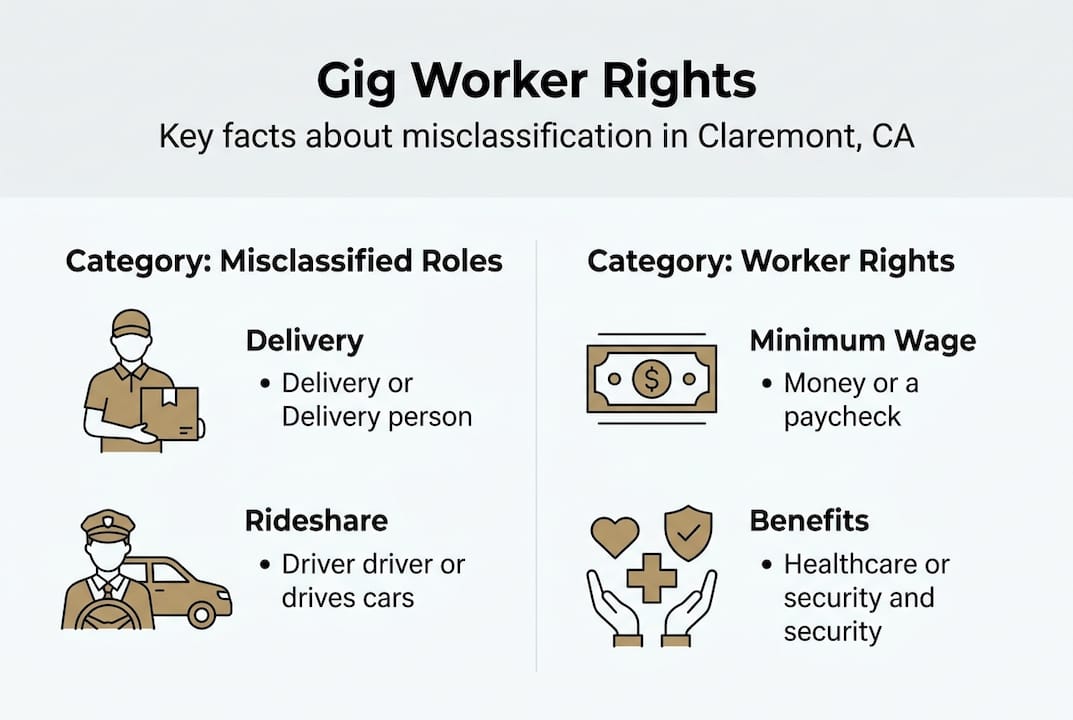 Infographic about gig worker rights and misclassification