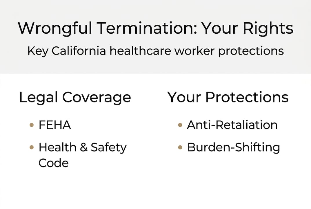 Infographic showing wrongful termination legal protections