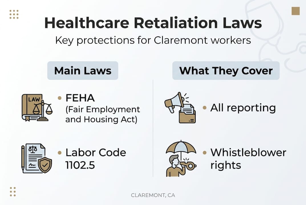 Infographic on major healthcare retaliation laws
