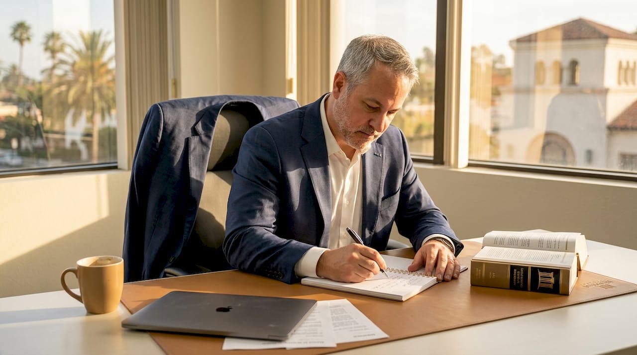 Employee documenting workplace retaliation in office