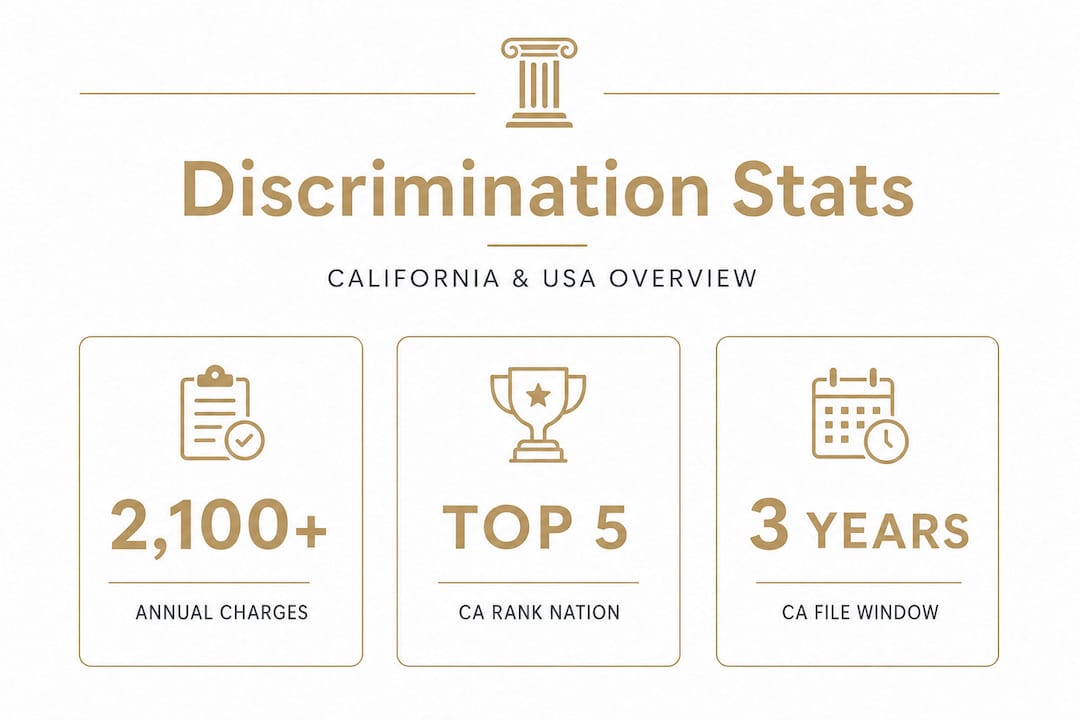 Infographic showing key statistics about religious discrimination