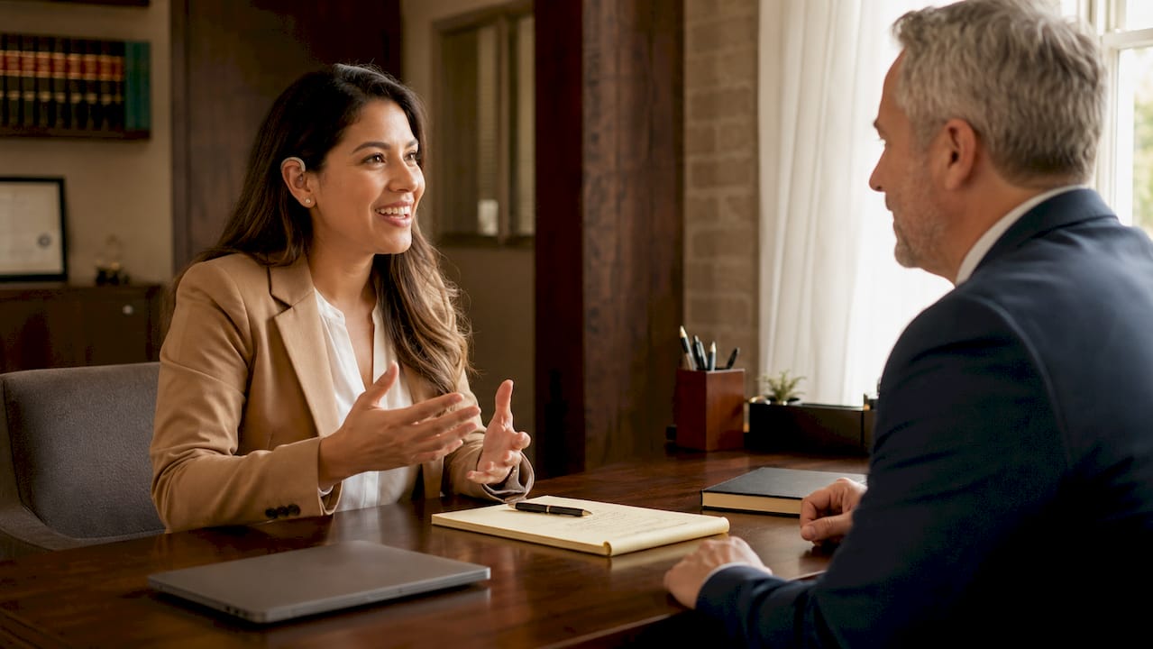 Employee discussing accommodation request with manager