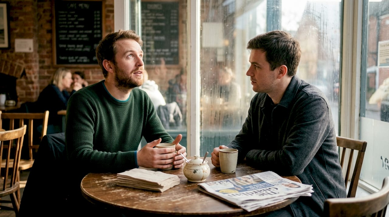 Café conversation with attentive listening