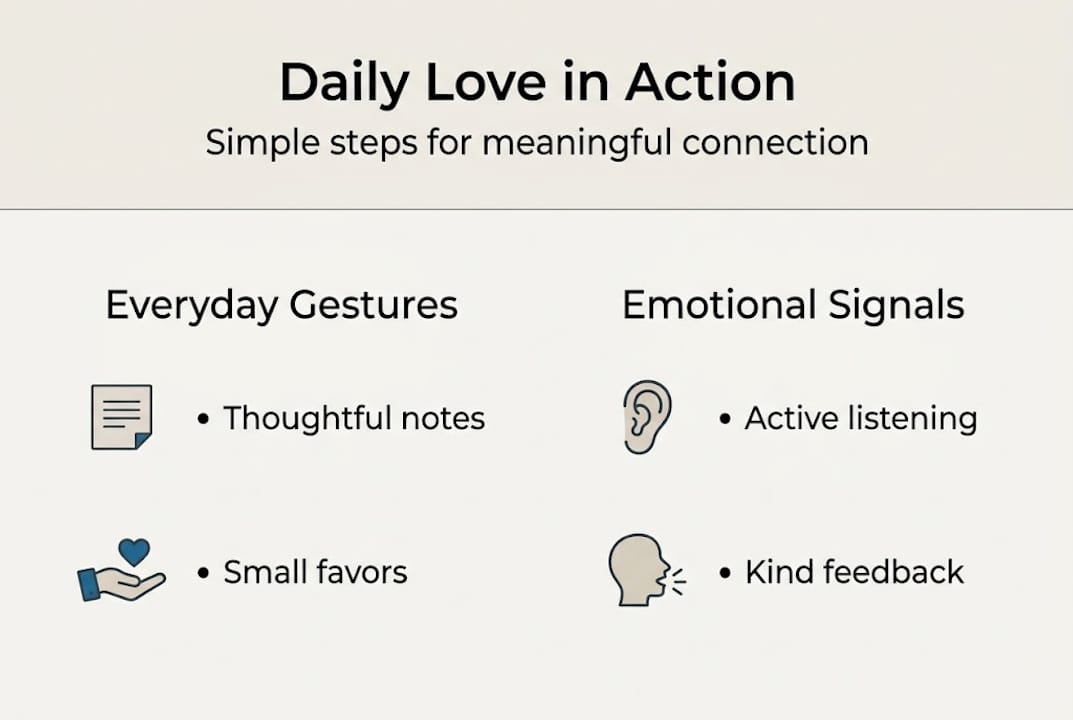 Infographic with daily gestures and emotional signals