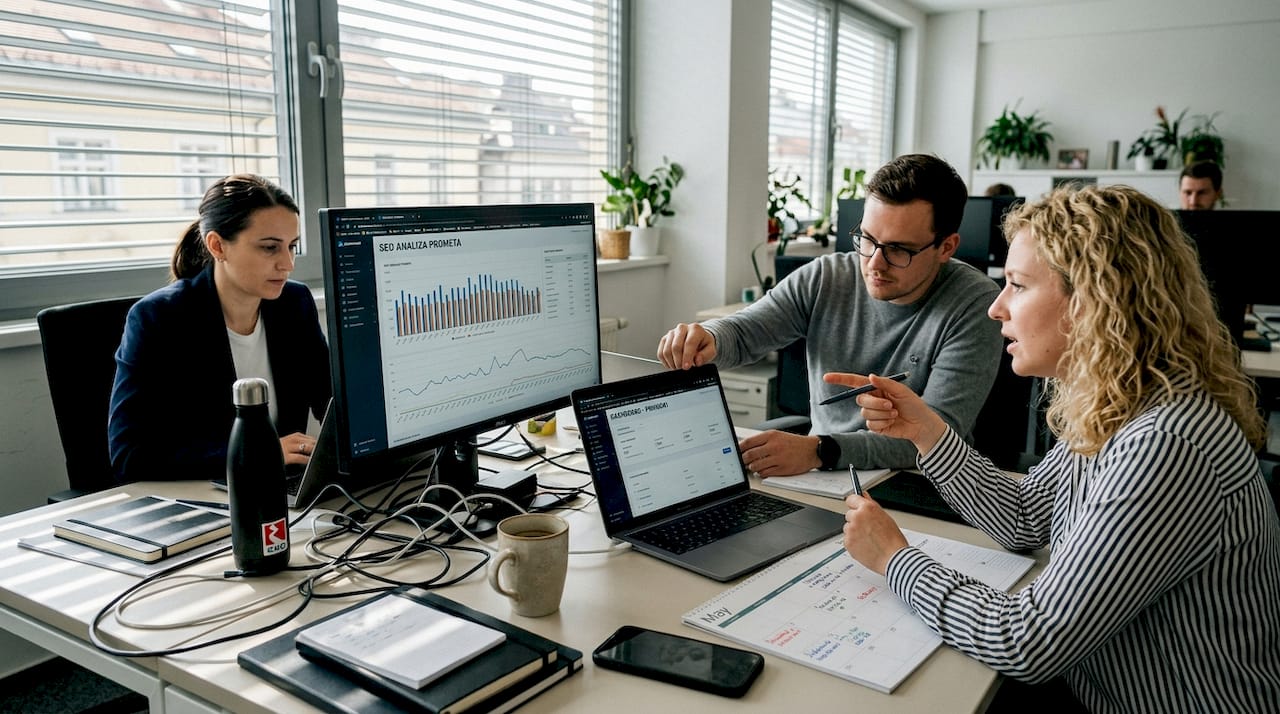 Strokovnjaki skupaj snujejo rešitve za mizo v agenciji.