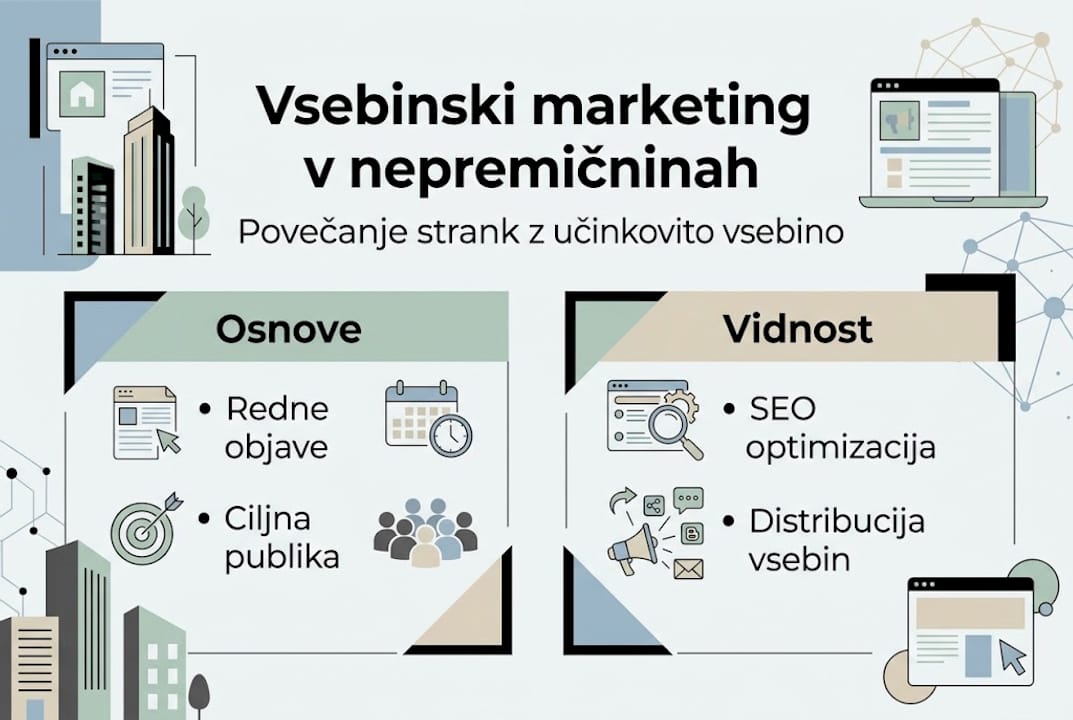 Infografika: ključni poudarki vsebinskega marketinga v svetu nepremičnin
