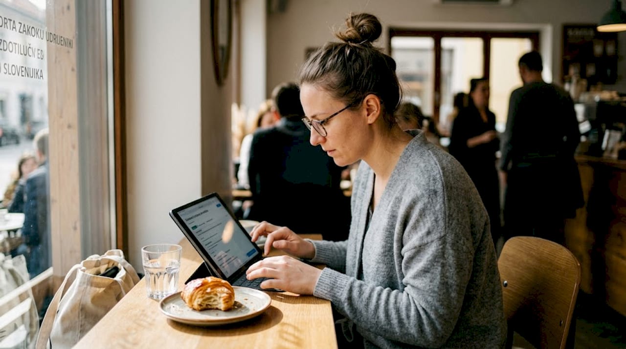 Preizkušanje uporabniške izkušnje plačevanja prek tablice v kavarni