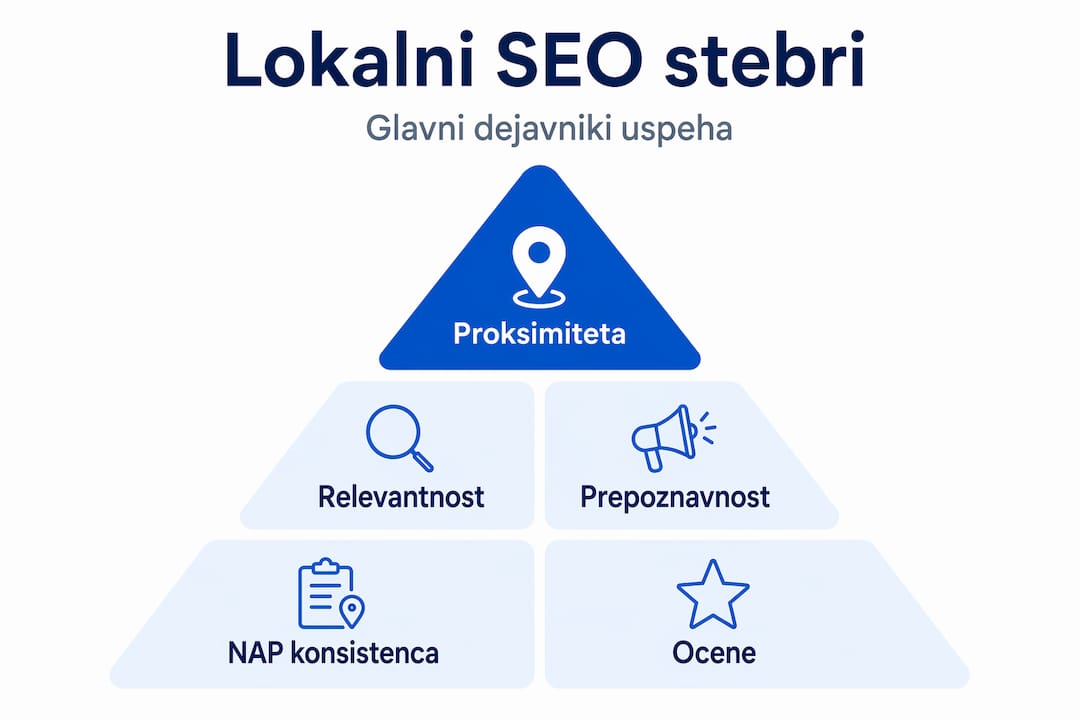 Infografika: ključni elementi uspešnega lokalnega SEO