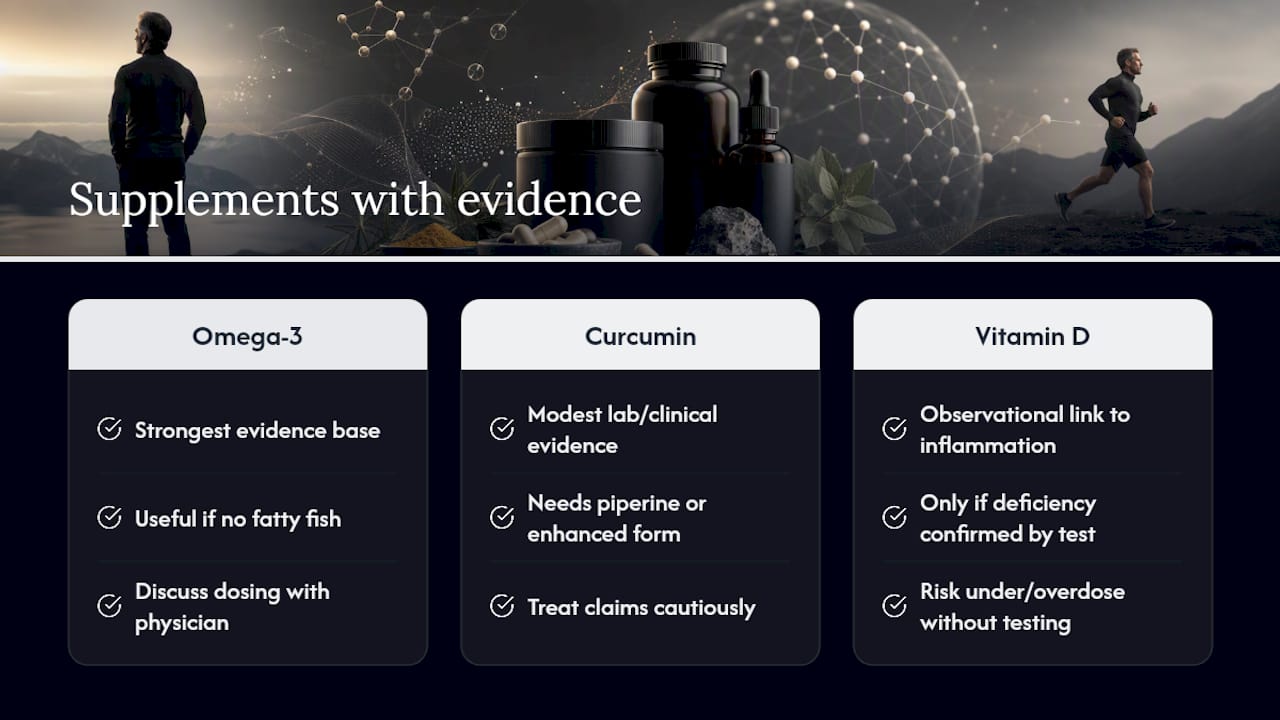 Which Supplements Have Real Evidence Behind Them? — overview diagram