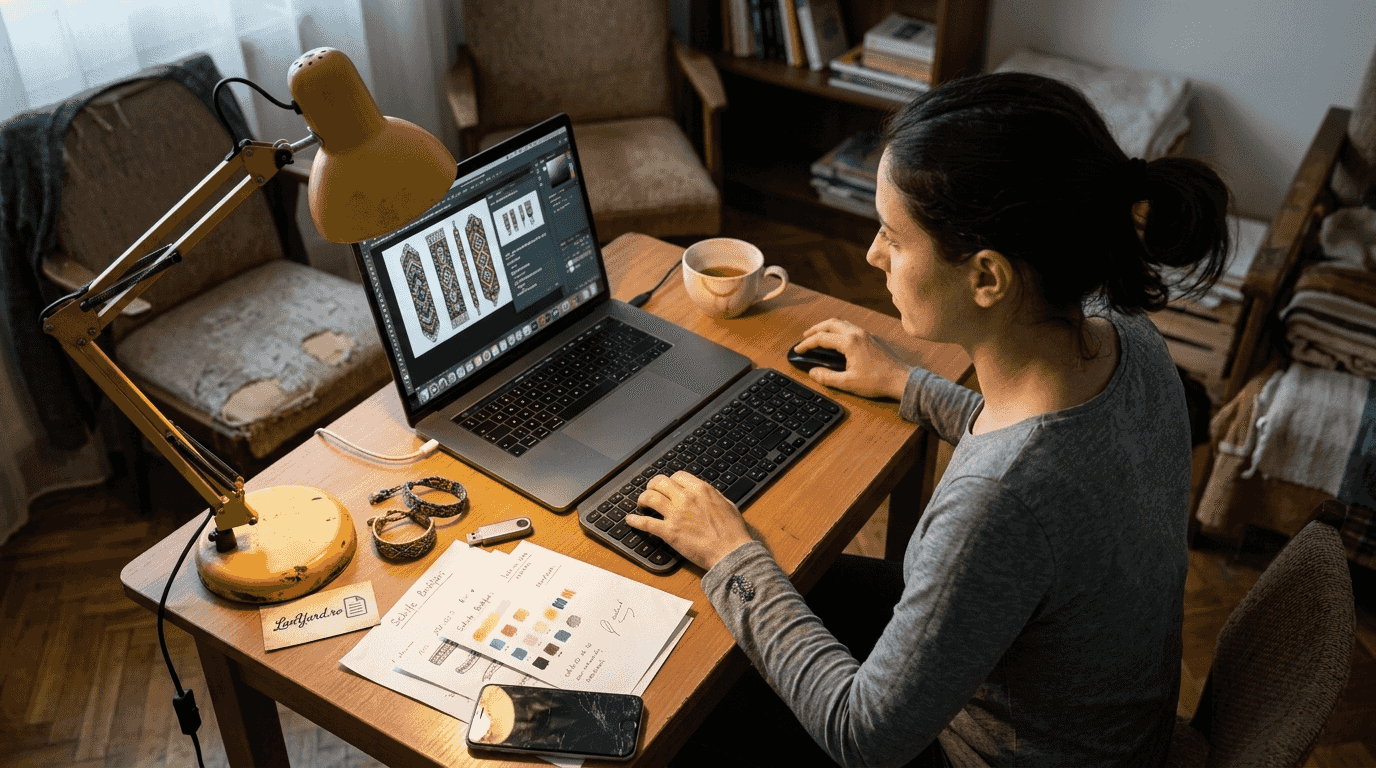 Realizare concepte grafice pentru brățări din material textil