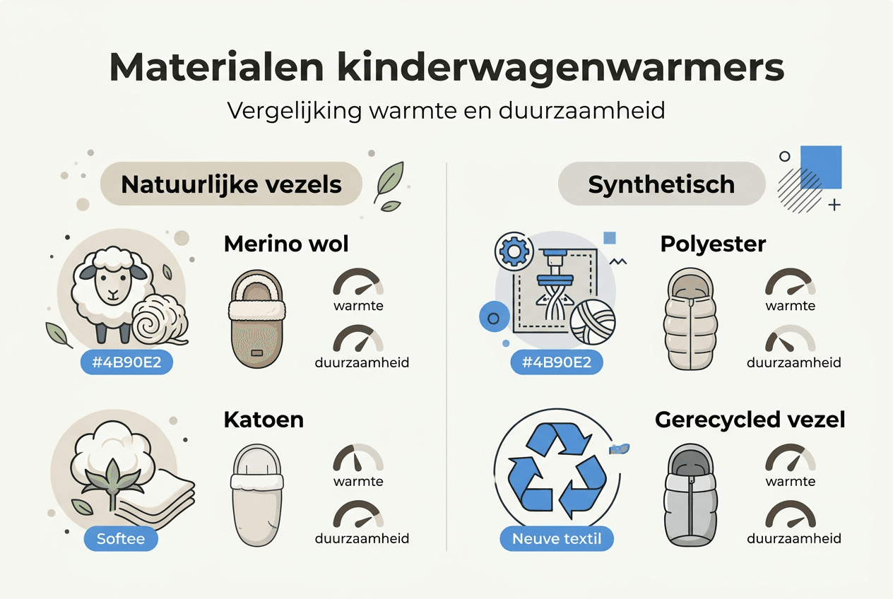 Overzicht: materialen en soorten voetenzakken voor de kinderwagen