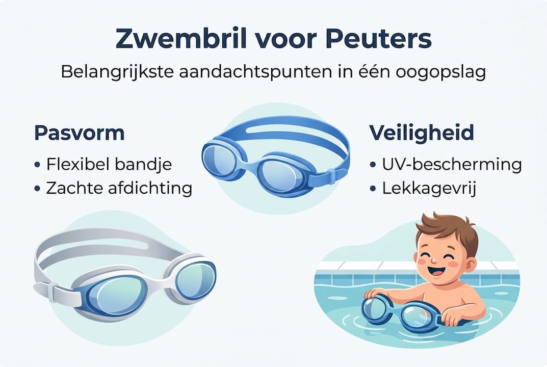 Overzicht: waar let je op bij het kiezen van een peuterzwembrilletje?