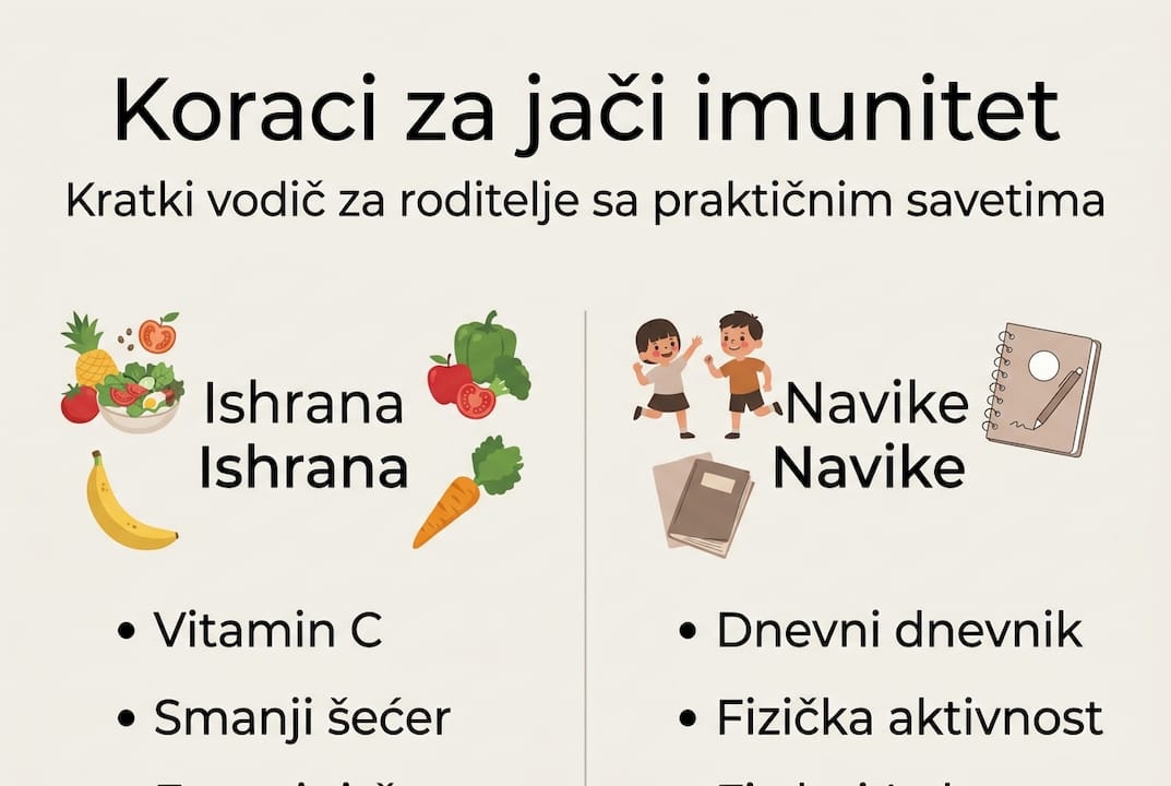 Prikaz najvažnijih koraka za jačanje imunog sistema
