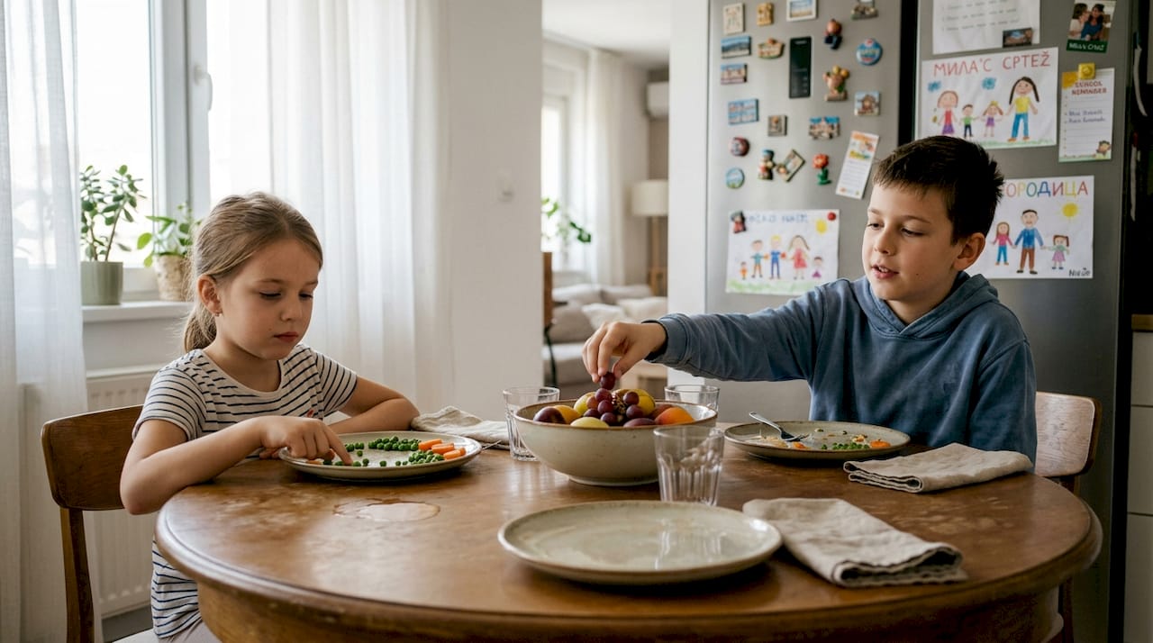 Deca uživaju u raznovrsnom voću i povrću