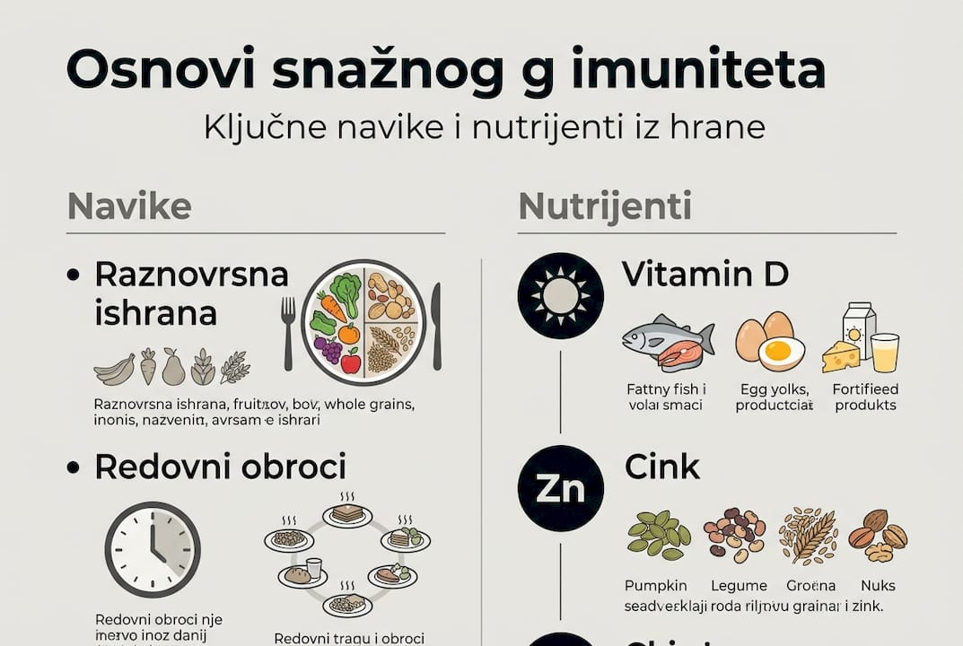 Infografik: Ključni faktori za jačanje imuniteta