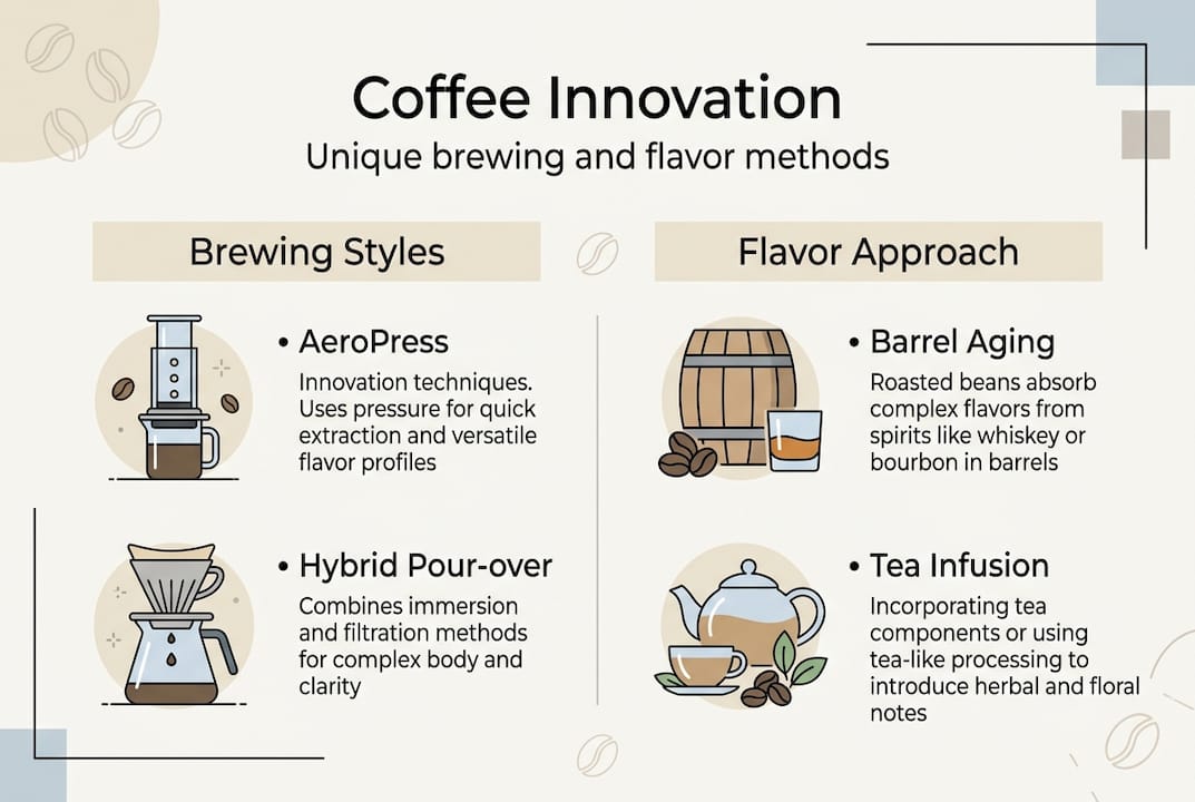 Infographic on coffee brewing innovations