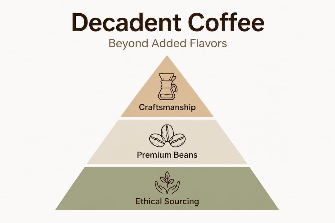 Decadent coffee essentials hierarchy pyramid
