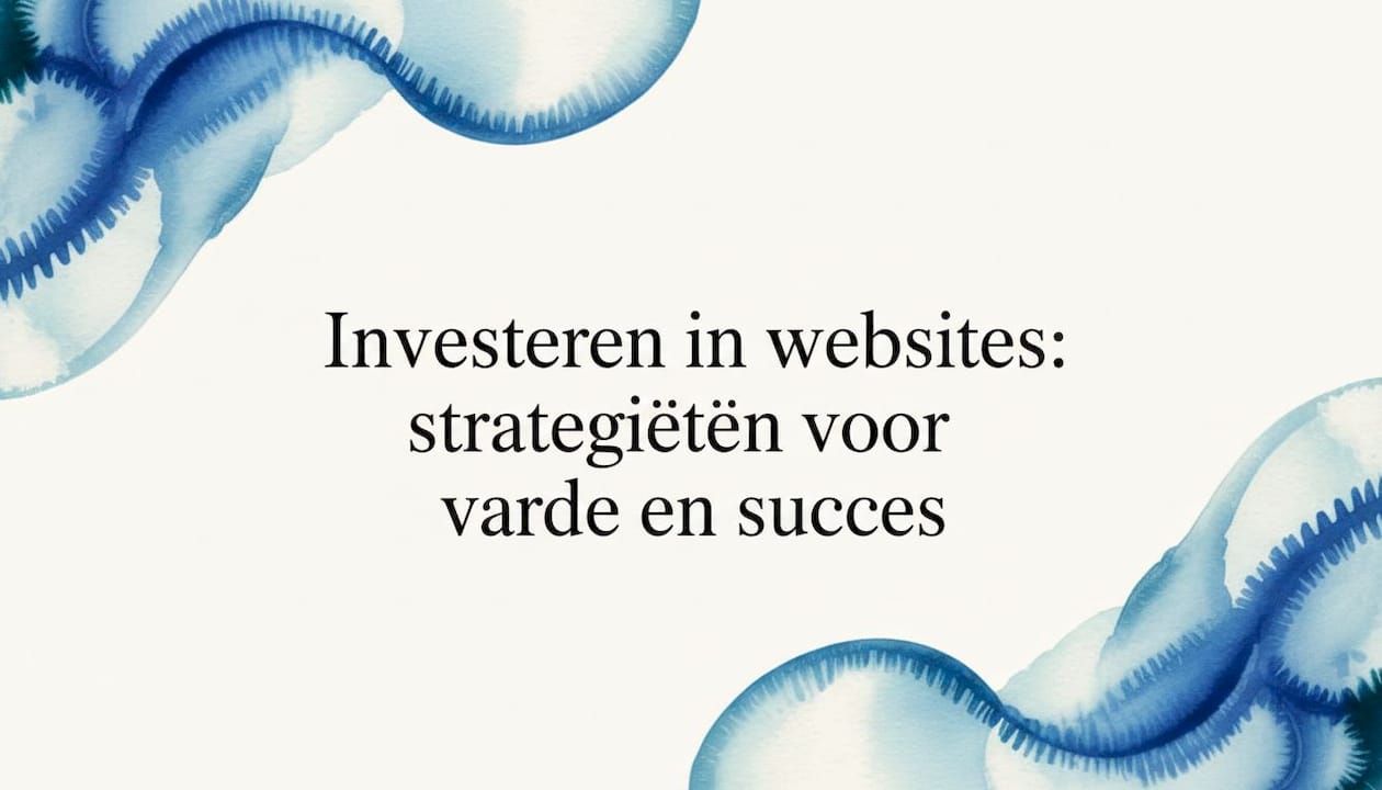 Investeren in websites: strategieën voor waarde en succes