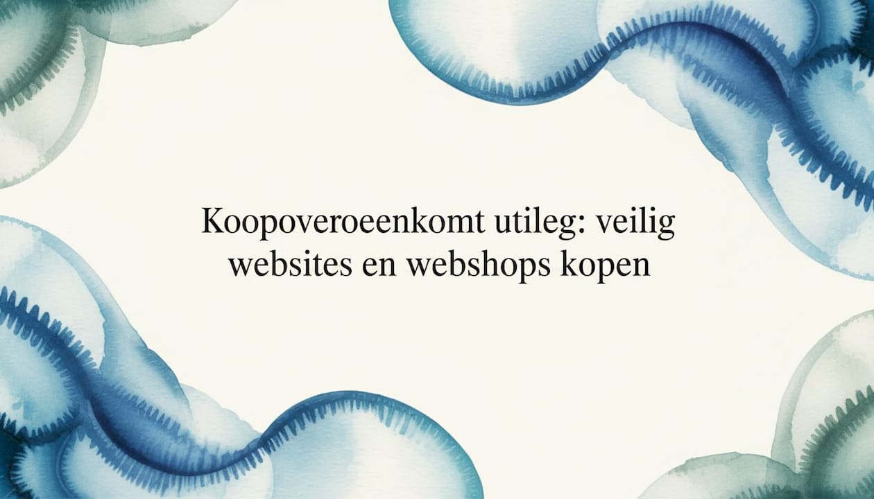 Koopovereenkomst uitleg: veilig websites en webshops kopen