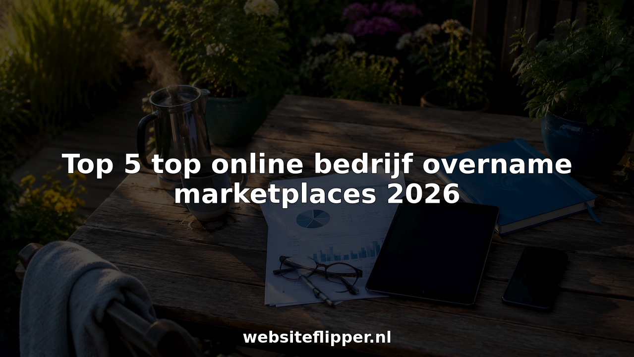 Top 5 top online bedrijf overname marketplaces 2026