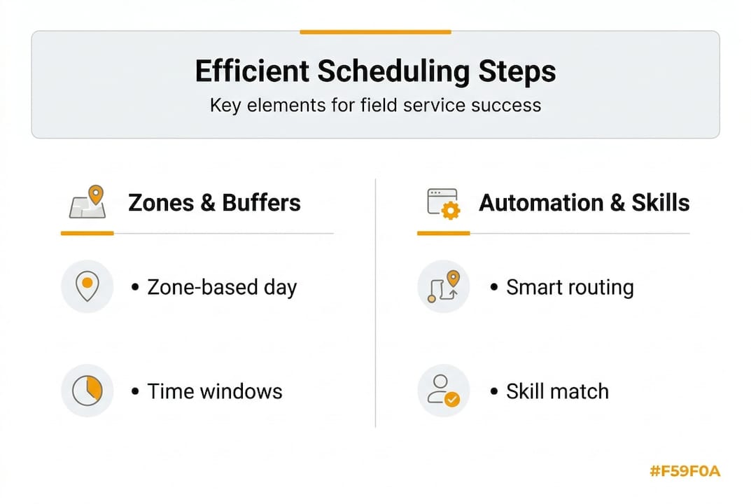Infographic: steps for efficient field scheduling