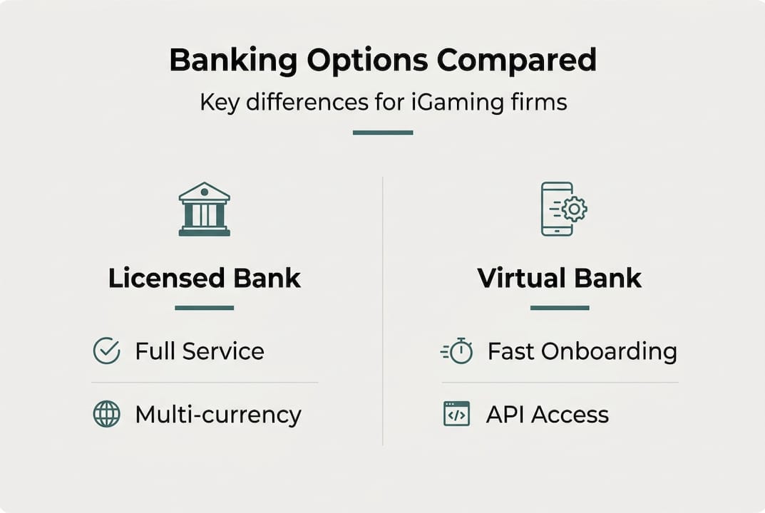 Infographic comparing Hong Kong bank types