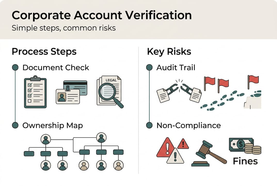 Infographic on verification process and risks