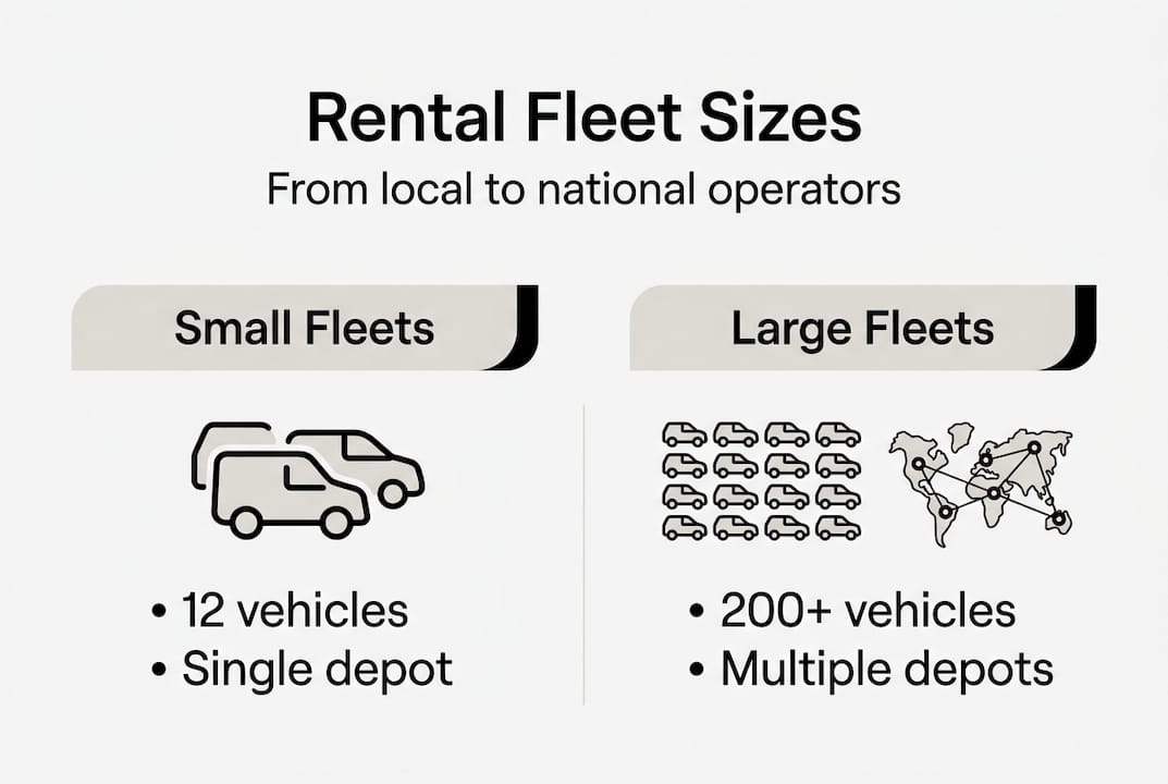 Infographic on small vs large rental fleets