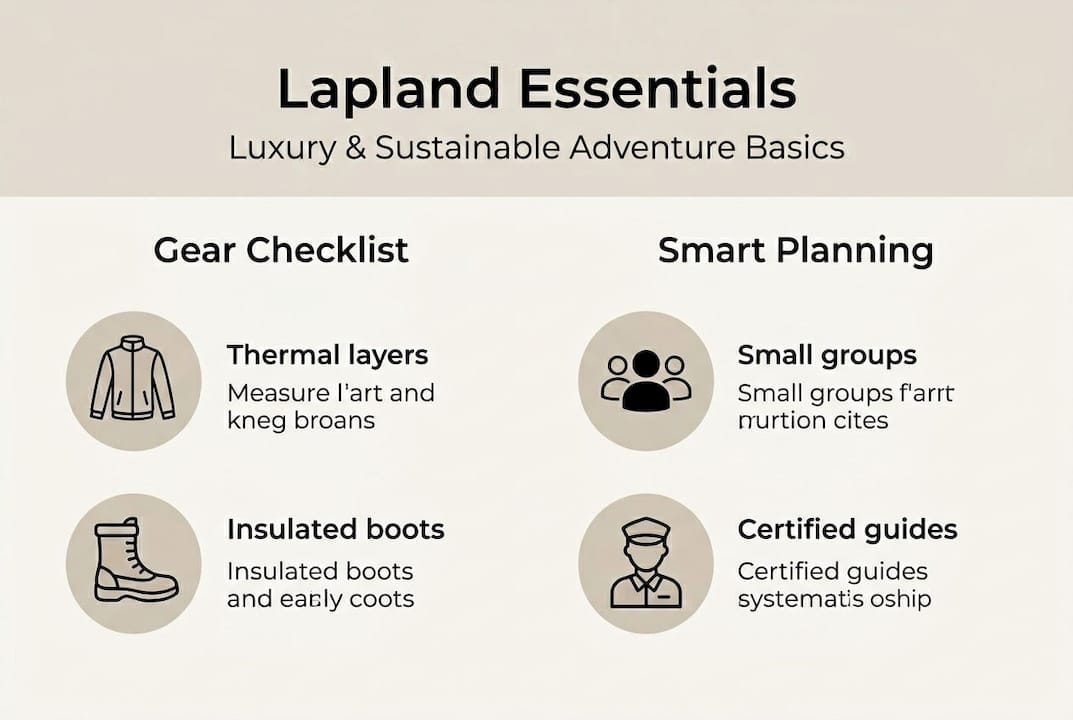 Infographic of Lapland gear and planning essentials
