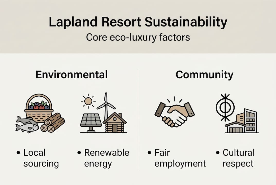 Infographic: Lapland resort sustainability key factors