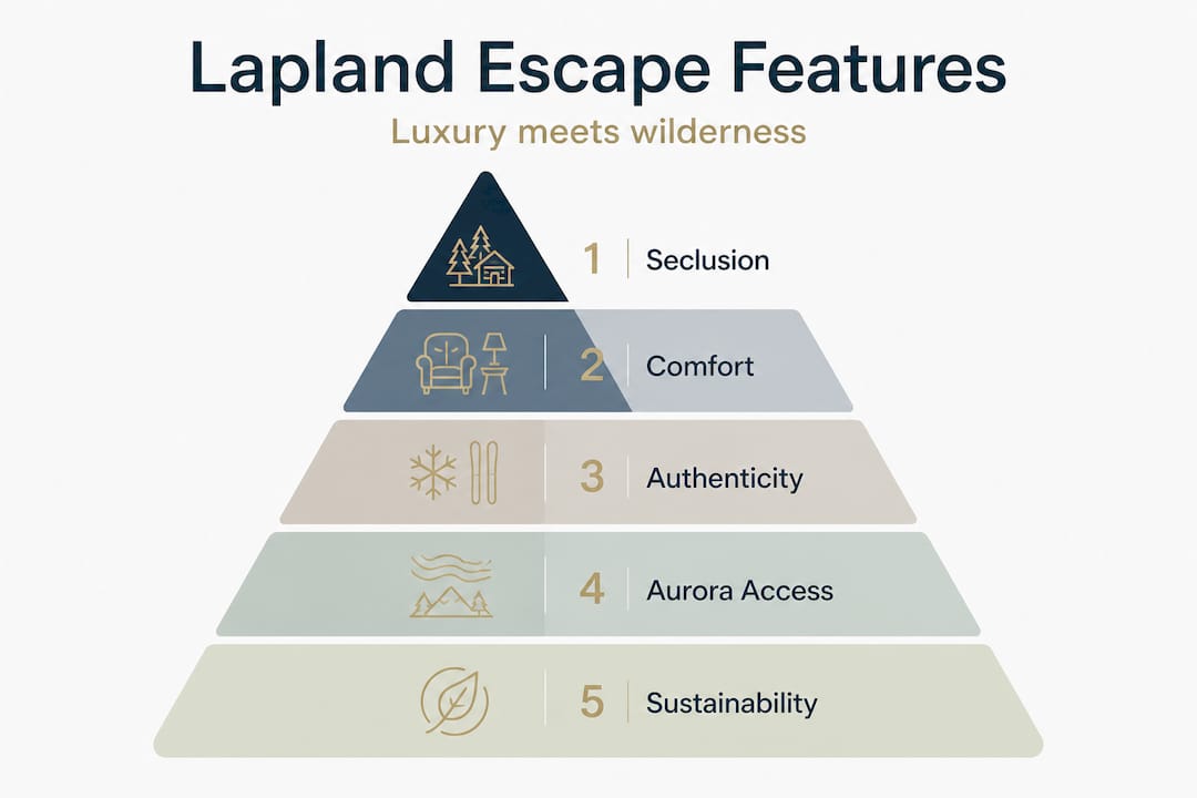 Infographic showing Lapland escape core features
