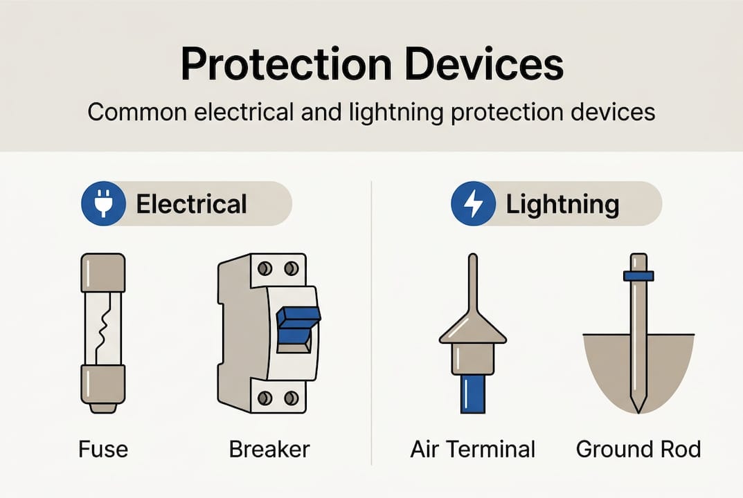 Infographic of common electrical protection devices