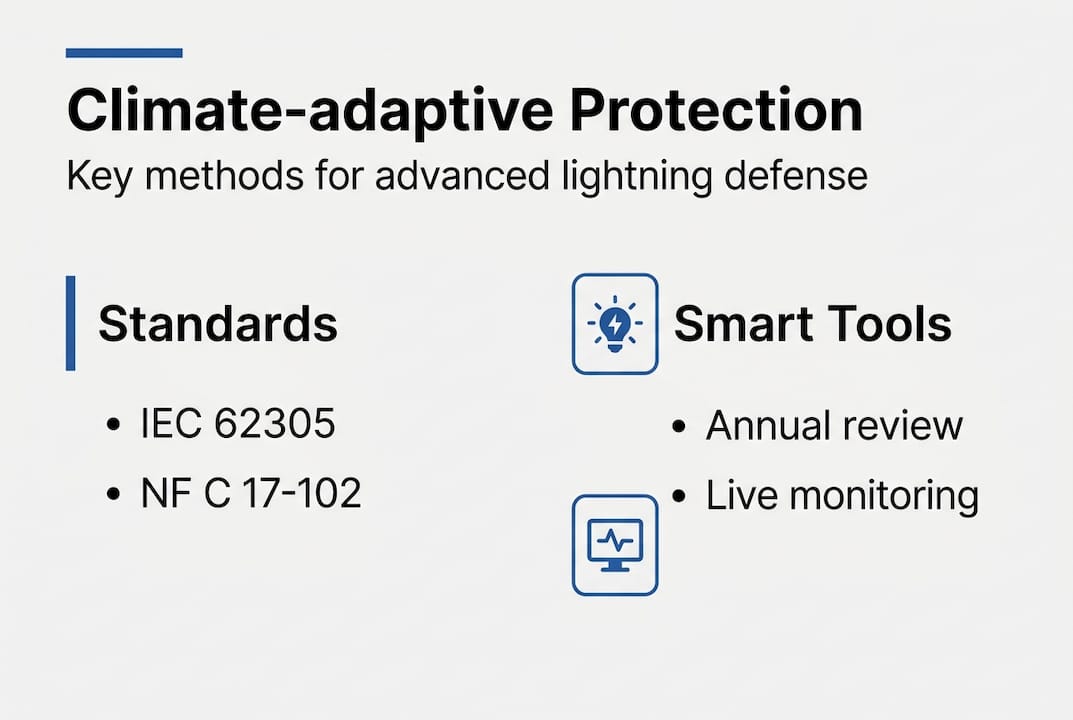 Infographic on climate-adapted lightning methods