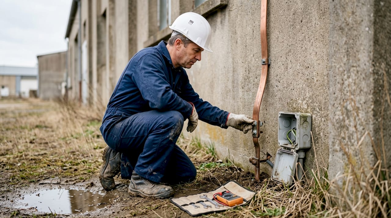 Contrôle de la bonne mise à la terre d’un système de paratonnerre