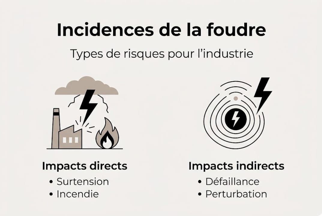 Infographie : les dangers liés à la foudre, qu'ils soient directs ou indirects