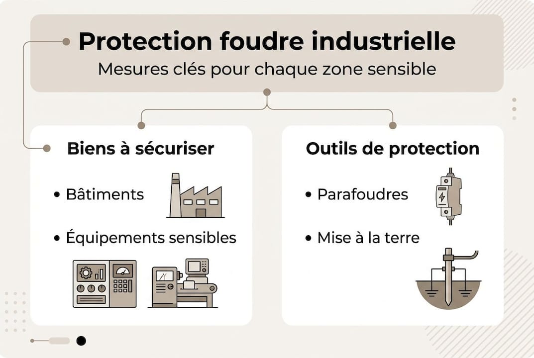 Infographie : les solutions efficaces pour protéger les sites industriels contre la foudre
