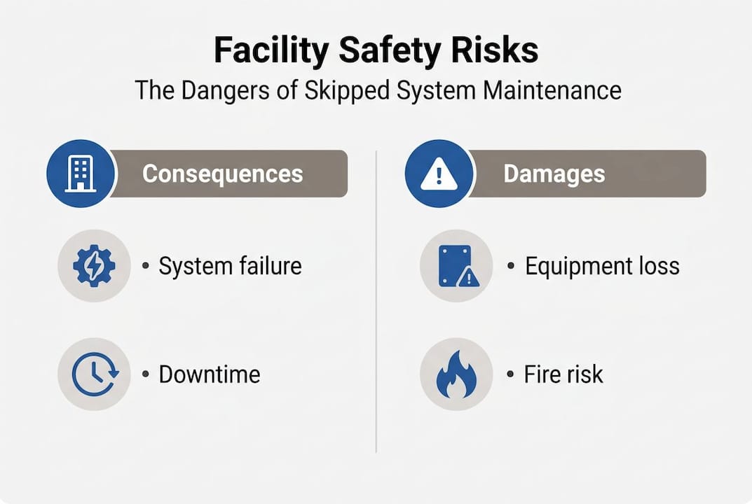 Infographic illustrating risks of neglected protection systems