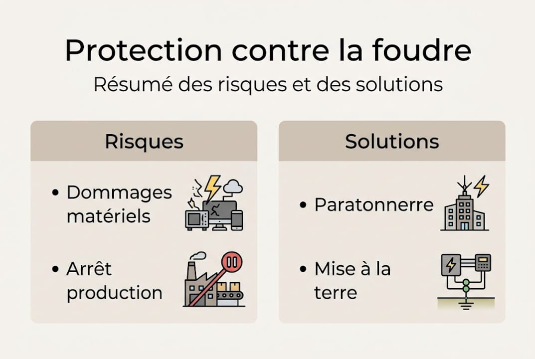 Industrie : comprendre les dangers liés à la foudre et les solutions pour s’en protéger en infographie