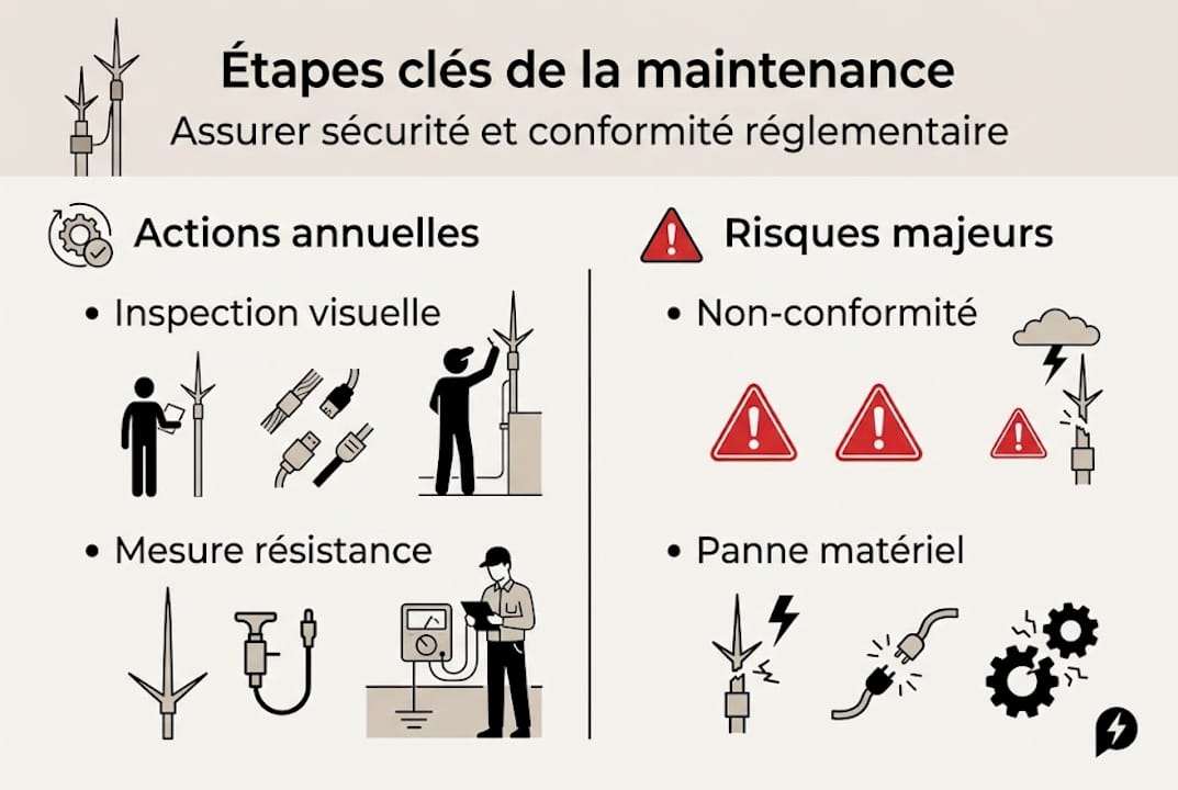 Infographie : les étapes clés de la maintenance et les principaux risques à anticiper
