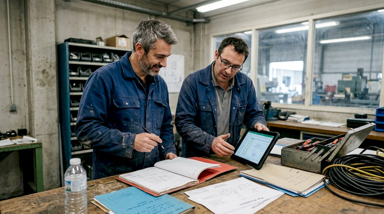 Des ingénieurs échangent lors d’une réunion technique dédiée à l’industrie.