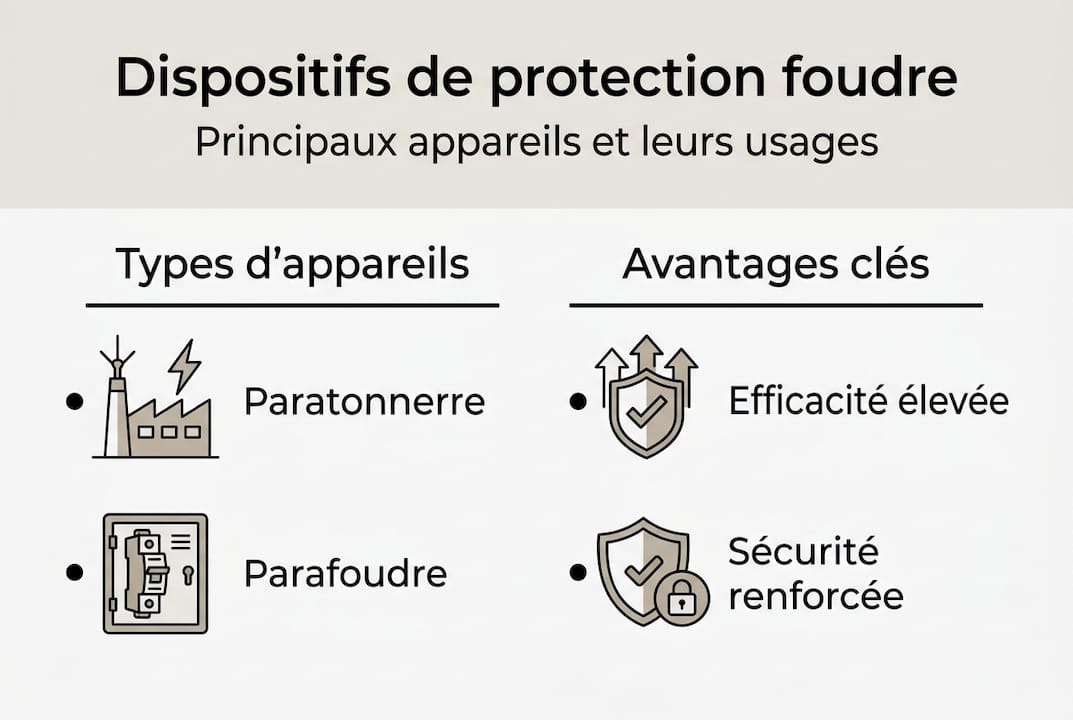Présentation visuelle des solutions de protection contre la foudre en milieu industriel