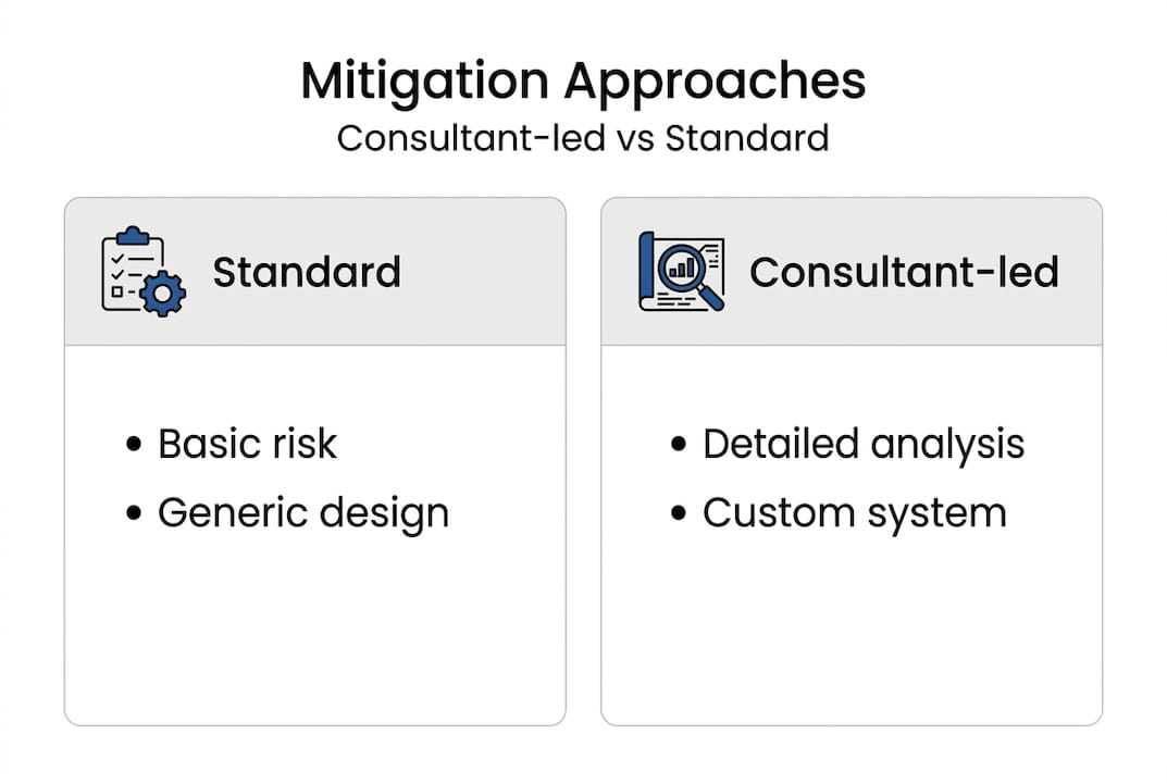 Infographic compares lightning mitigation approaches