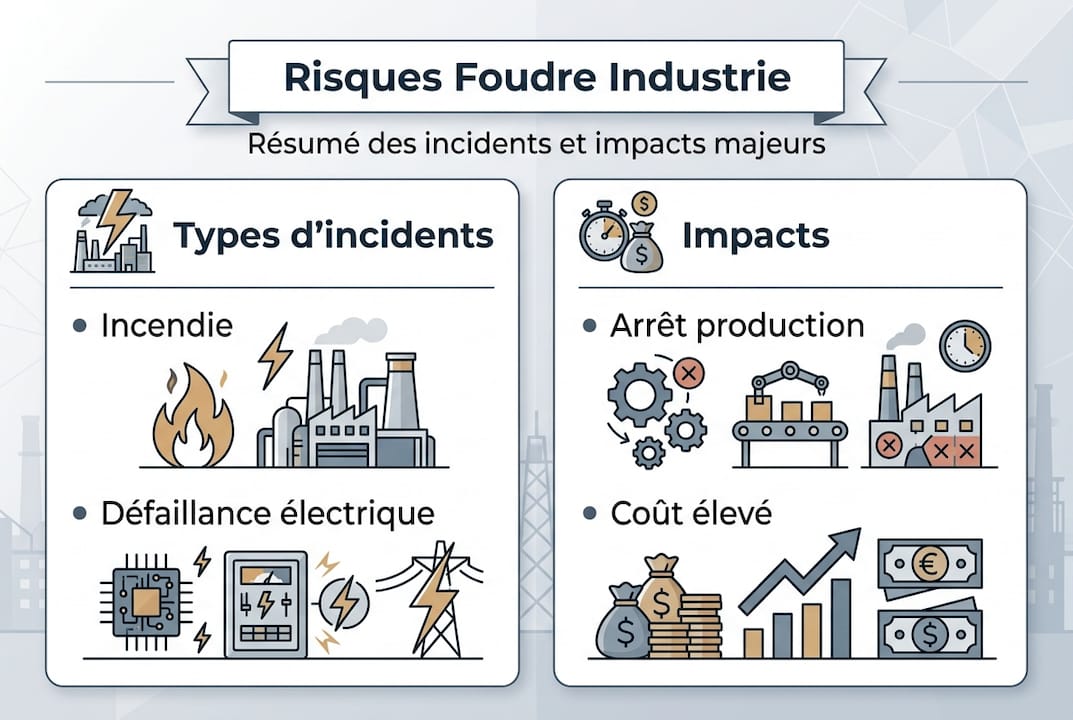 Infographie : la foudre, un danger sous-estimé pour l’industrie