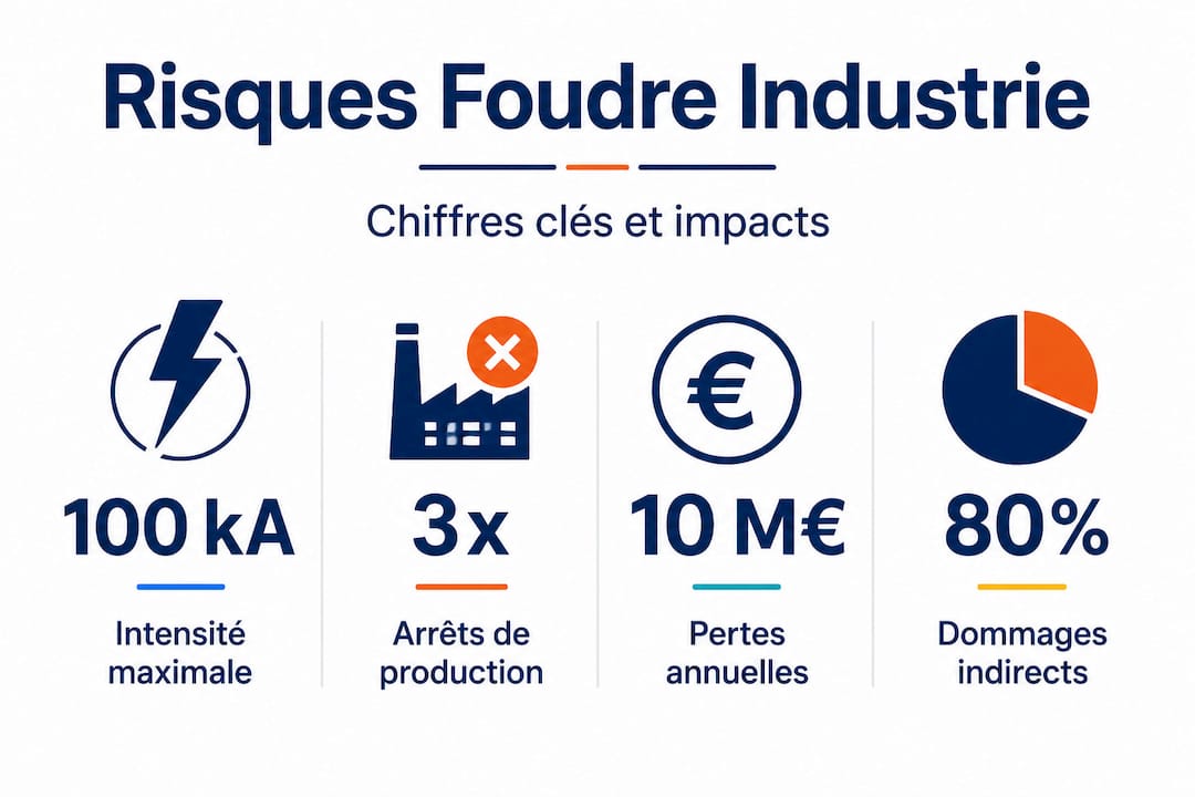 Infographie : les chiffres clés sur les risques liés à la foudre dans l’industrie