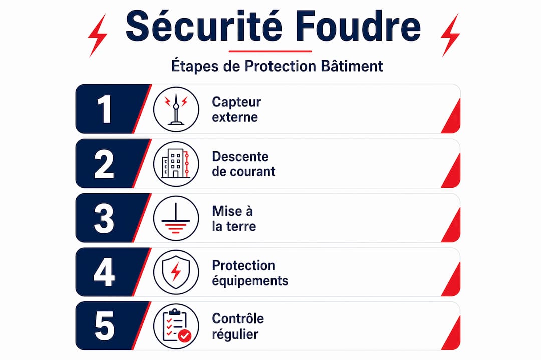 Les étapes essentielles pour assurer la protection contre la foudre dans les bâtiments selon Indelec