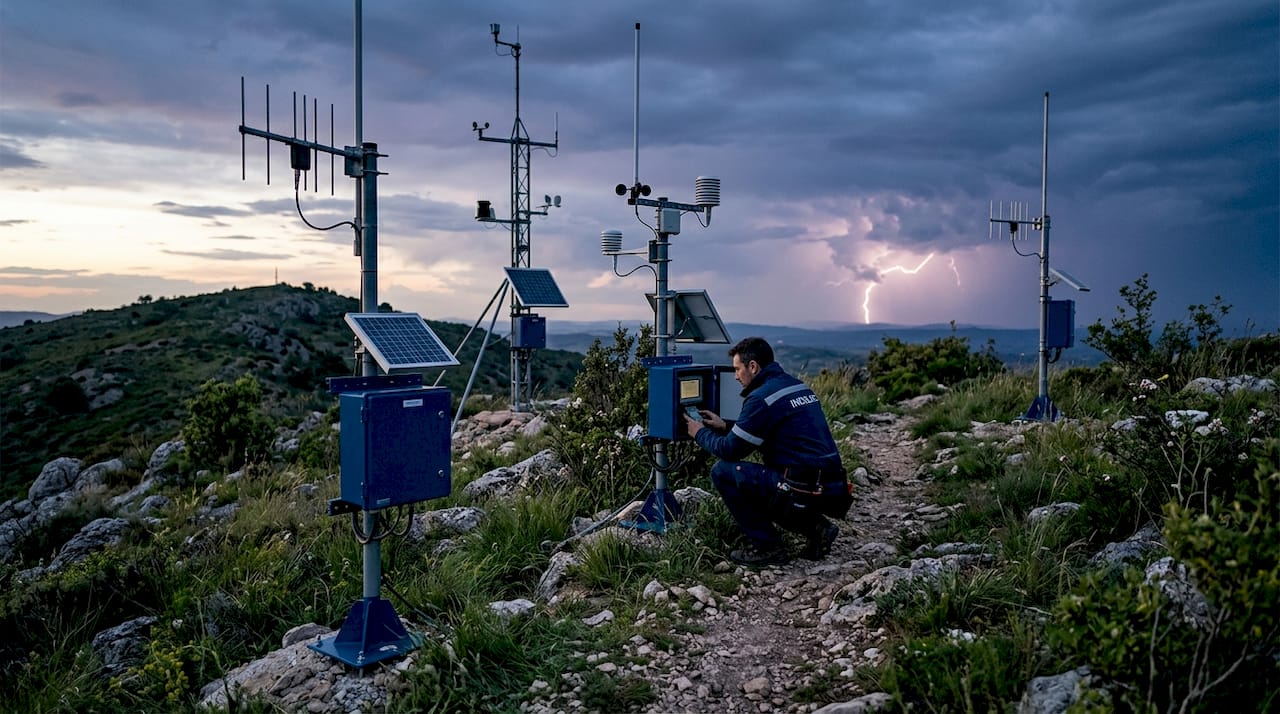 Ground-based lightning detection sensor array